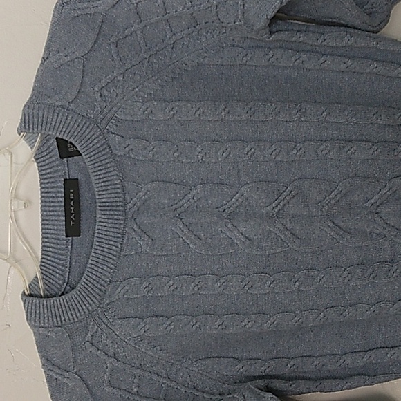 Tahari Cable‎ Knit Sweater Women's Size XS Balloon Sleeve Extra Long Cuff - Picture 2 of 7